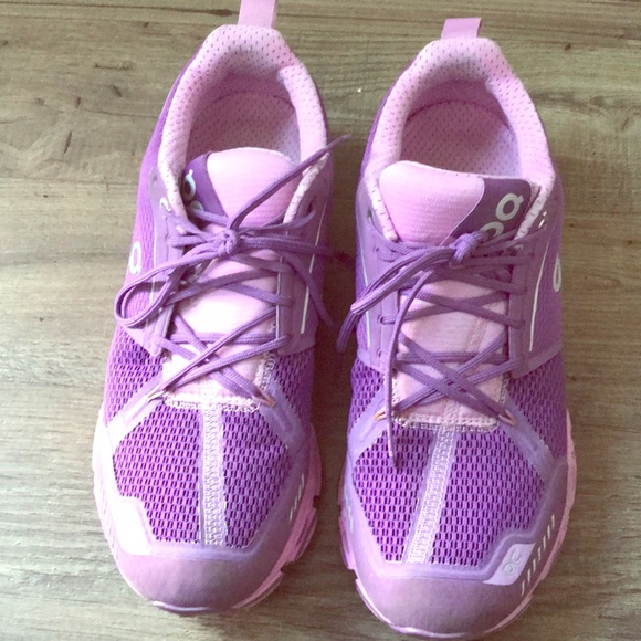 purple on cloud shoes